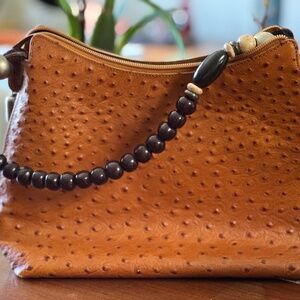Mangiameli Ostrich skin handbag